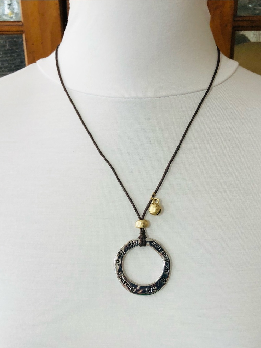 NWT Chico’s Pendant Necklace w/Inspirational Message